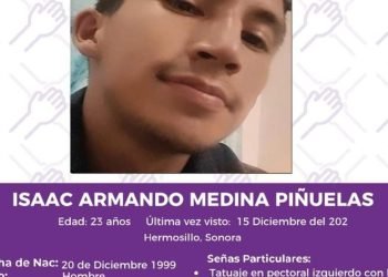 Piden ayuda para localizar a Isaac Armando, desaparecido desde el 15 de diciembre en Hermosillo