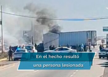 Queman y disparan a tráiler sobre carretera Federal de Sonora, tras recaptura de Ovidio Guzmán