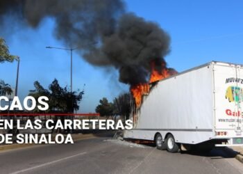 Operativo para detener a Ovidio Guzmán provoca DESTROZOS en CARRETERAS de Sinaloa