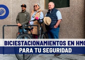 Instalan biciestacionamientos seguros en Centro de Gobierno en Hermosillo