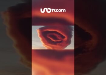 Sorprende en Turquía extraña nube roja que se asemejaba a un ovni