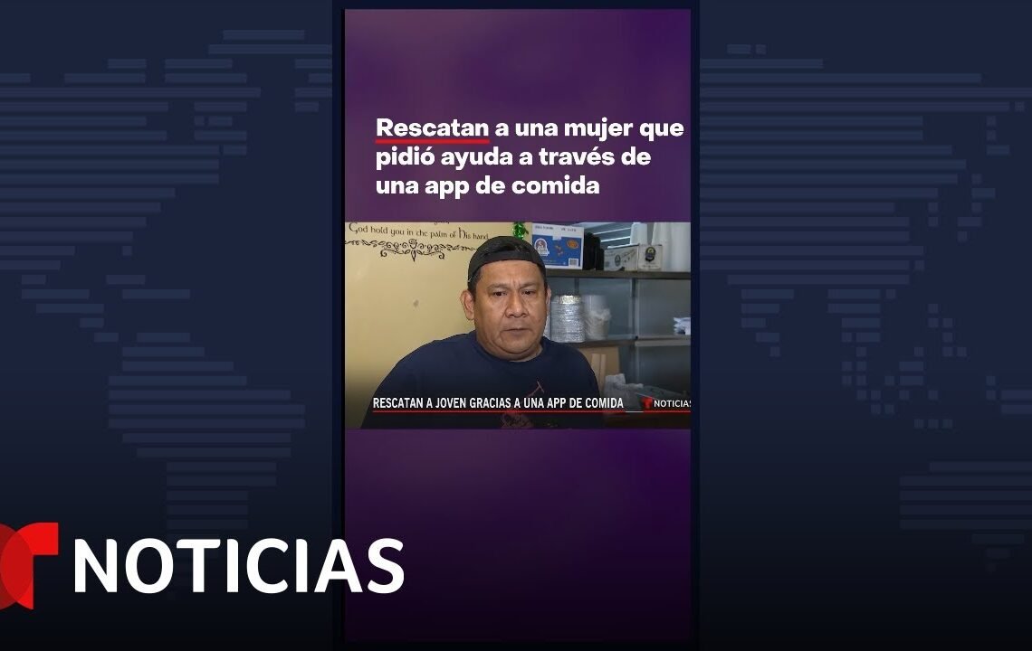 Rescatan a una mujer que pidió ayuda a través de una app de comida #Shorts | Noticias Telemundo