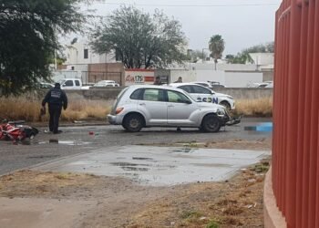 Hermosillo: Muere motociclista en choque vehicular en Quiroga y Colosio