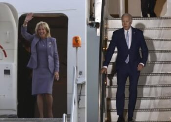 Joe Biden y su esposa son recibidos por AMLO