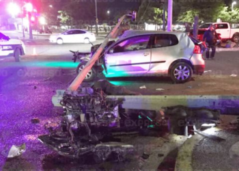 Choque a alta velocidad en Encinas y Rodríguez
