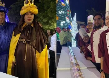 Alumnos de Gastronomía preparan rosca de 120 Metros en Ayuntamiento de Hermosillo