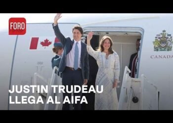 Llega Justin Trudeau al AIFA, en México