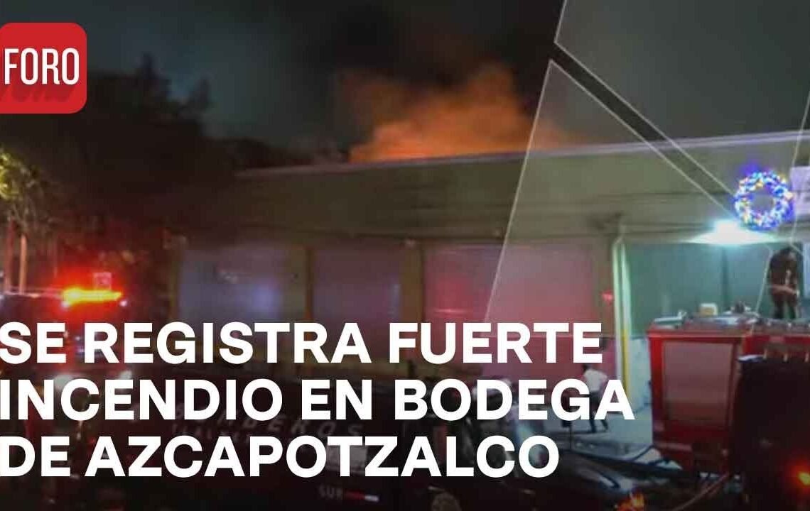 Incendio en bodega de Azcapotzalco