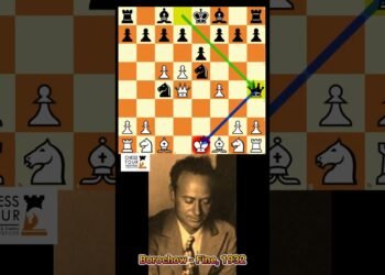 TRAMPA mortal en la alekhine que ARRASA a las negras: Borochow – Fine, 1932 #shorts
