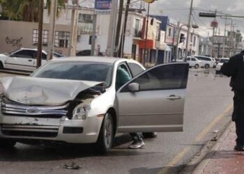 Hermosillo: Se registra choque por alcance en la colonia Jesus García