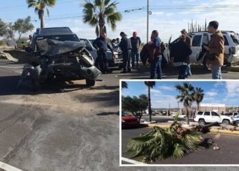 Hermosillo: Choque entre dos vehículos deja a dos mujeres lesionadas en la salida Norte