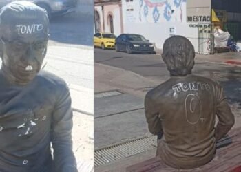 Estatua de Abigael Bohórquez es nuevamente vandalizada