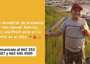 Buscan donadores de sangre y plaquetas para Juan Manuel Ramírez en el HIES