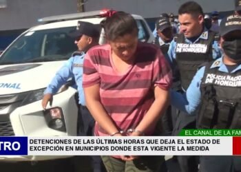 DETENCIONES DE LAS ÚLTIMAS HORAS QUE EDEJA EL ESTADO DE EXCEPCIÓN EN MUNICIPIOS DONDE ESTA VIGENTE L