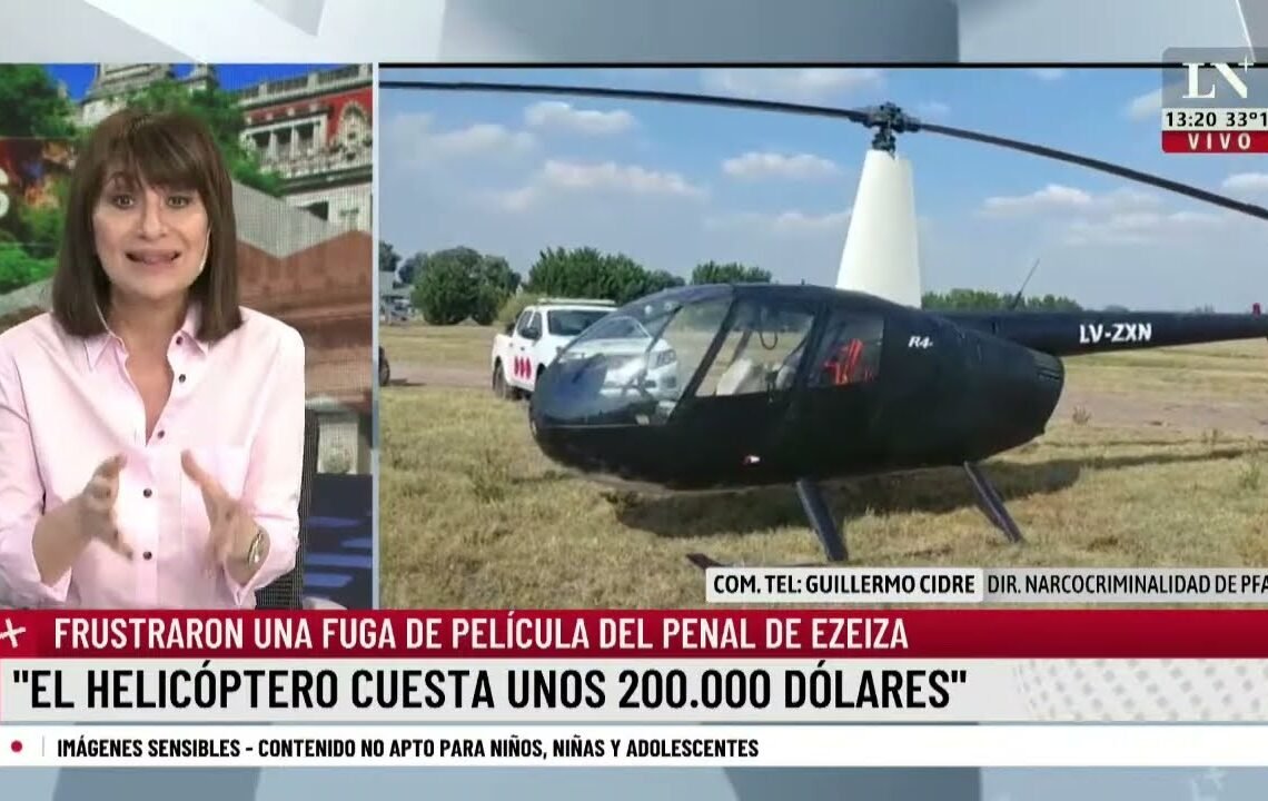 Cuatro detenidos por el intento de fuga de un capo narco: un helicóptero se dirigía a Ezeiza