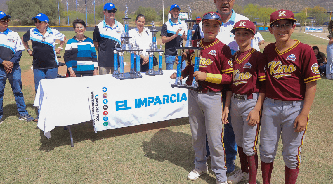 Equipo Guinda de la Liga Kino gana el tercer lugar en el Campeonato Estatal de Beisbol Infantil de El Imparcial Equipo Guinda de la Liga Kino gana el tercer lugar en el Campeonato Estatal de Beisbol Infantil de El Imparcial