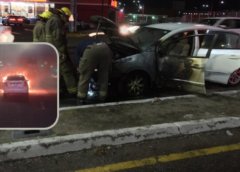 Automóvil se incendia en Hermosillo; no se reportan heridos