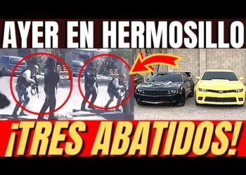 TRES DELINCUENTES ABATIDOS y 4 VEHÍCULOS ASEGURADOS ayer en Hermosillo, Sonora