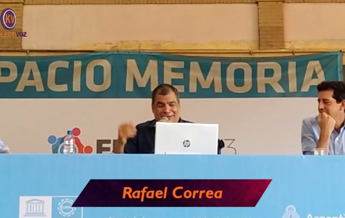 Intervención magistral de Rafael Correa en el foro de DDHH en el ex ESMA, Buenos Aires.