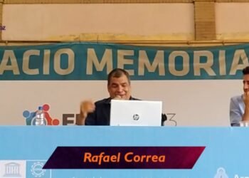 Intervención magistral de Rafael Correa en el foro de DDHH en el ex ESMA, Buenos Aires.