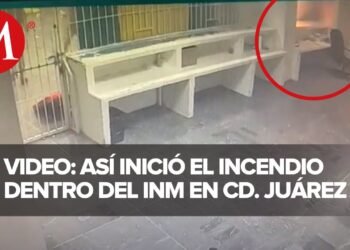 MOMENTO del incendio en el albergue de Ciudad Juárez