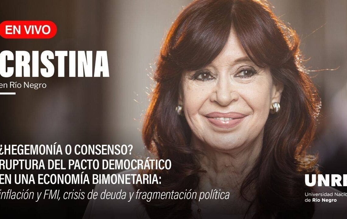 En vivo desde la Universidad Nacional de Río Negro para recibir la distinción Honoris Causa