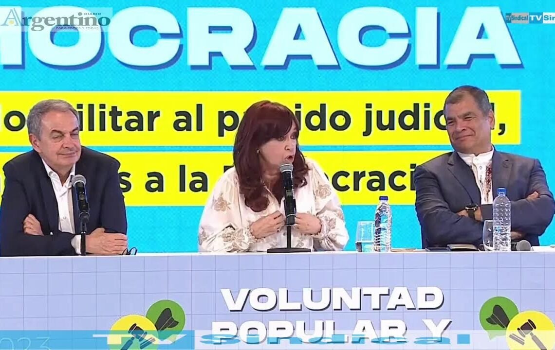 Cristina Fernández de Kirchner en el III Foro Mundial de Derechos Humanos.