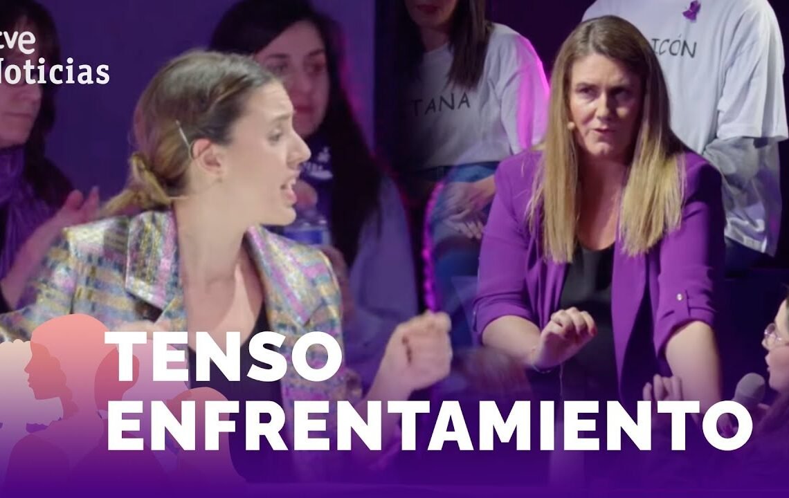 8M: MUJERES contra la 'LEY TRANS' interrumpen el ACTO FEMINISTA presidido por IRENE MONTERO | RTVE