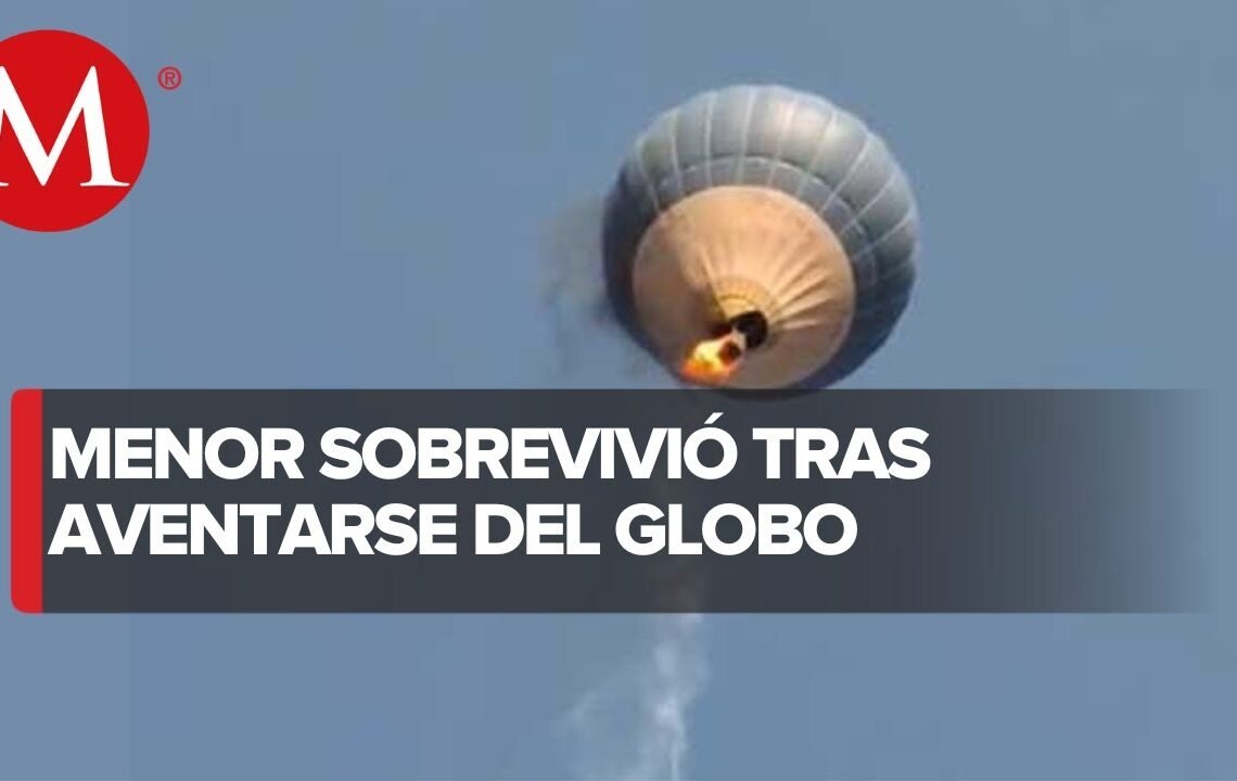 Menor sobrevivió a incendio de globo aerostático en Teotihuacan porque saltó durante incidente