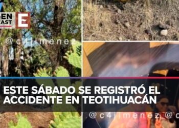 Así quedaron los restos del globo aerostático que cayó en Teotihuacán; solo Regina sobrevivió