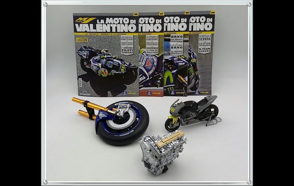 Valentino Rossi N 26-27-28 e 29. Video Unboxing Yamaha YZR M1 scala 1:4 DeAgostini.
