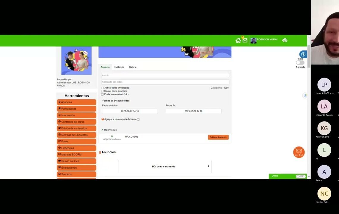 Sesión en línea 1   Test