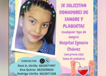 Se solicitan unidades de sangre para la niña Lusiana Estefanía, de 8 años