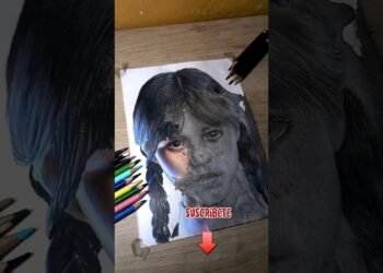 Quería Dibujar a MERLINA Addams ✨ y pasó esto ✨ Wednesday #shorts #wednesday