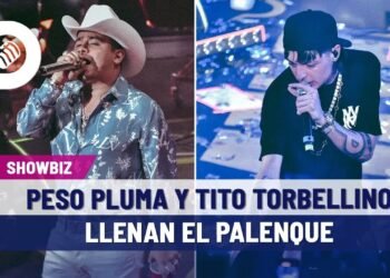 Showbiz: Peso Pluma y Tito Torbellino lleno total en el palenque de la Expogan 2023