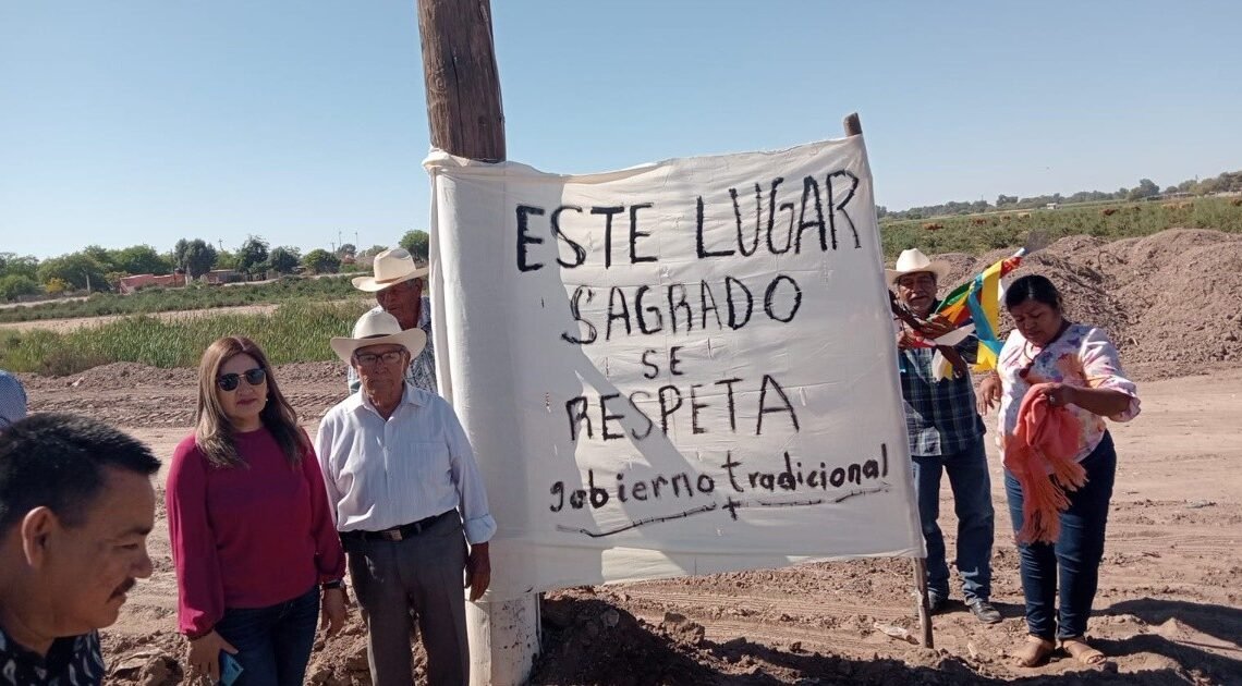 Protestan mayos por construcción de módulo de riego en El Júpare Protestan mayos por construcción de módulo de riego en El Júpare