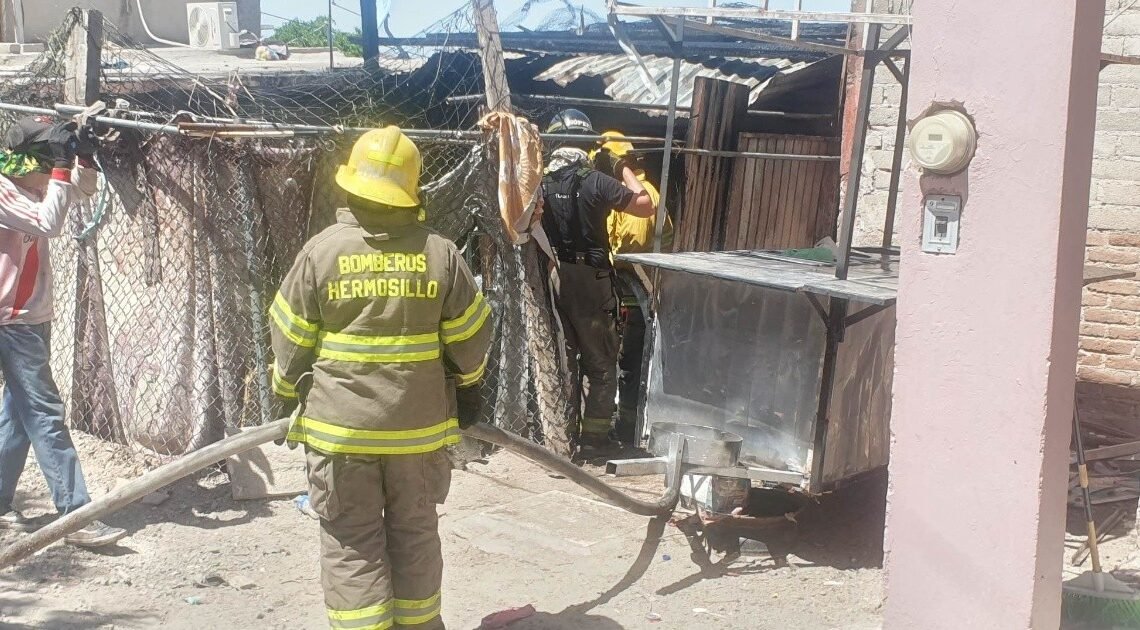 Se incendia casa en la colonia Cerro de La Campana en Hermosillo Se incendia casa en la colonia Cerro de La Campana en Hermosillo