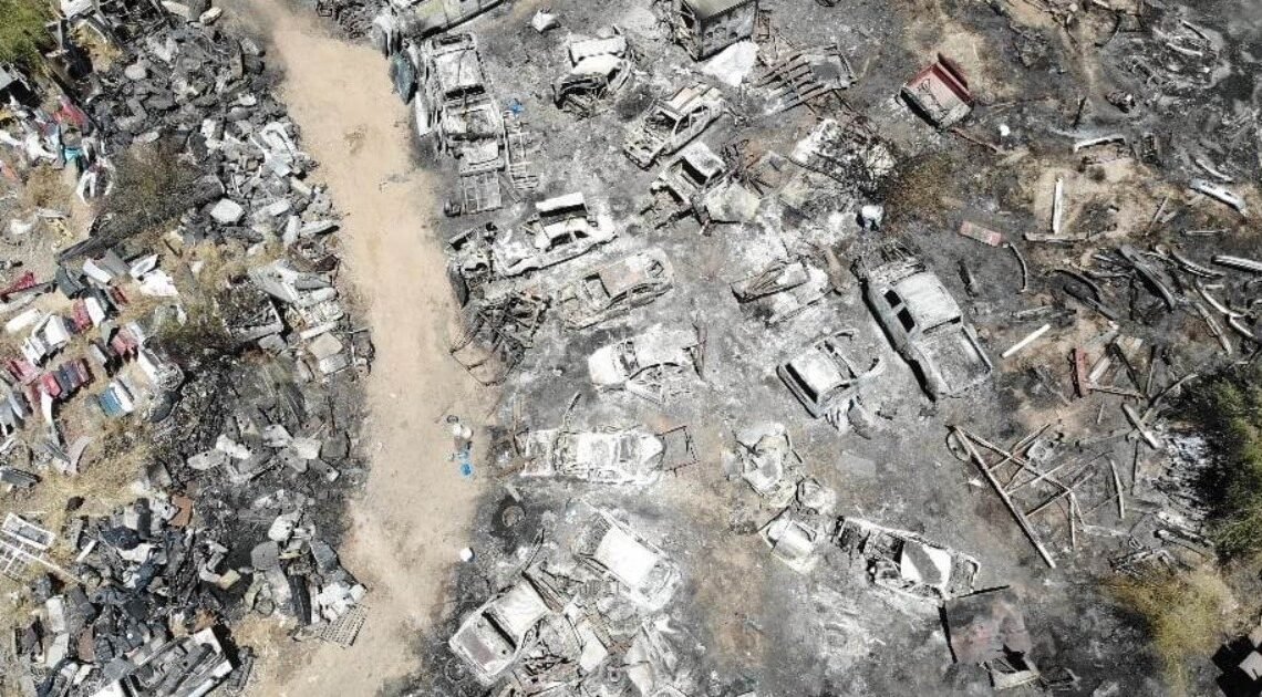 Aún sin cuantificar daños por incendio en yunques en la salida de Hermosillo a Nogales Aún sin cuantificar daños por incendio en yunques en la salida de Hermosillo a Nogales