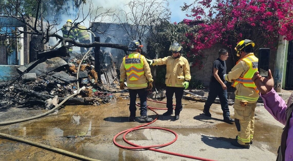 Hermosillo: Se incendia patio en colonia “El Apache”