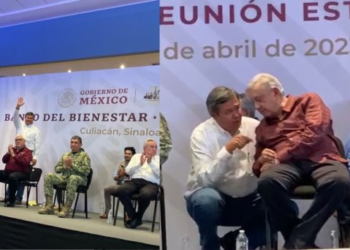 Octavio Almada acompaña a AMLO en su visita a Sinaloa