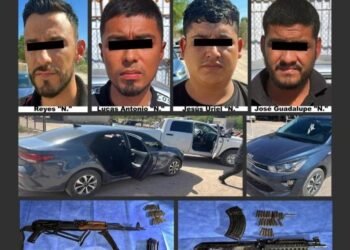 Caen cuatro hombres en posesión de un auto robado propiedad de una persona asesinada afuera del Estadio Fernando, en Hermosillo