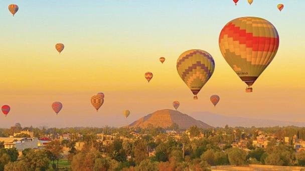 Suspenden dos vuelos de globo aerostático en Teotihuacán Suspenden dos vuelos de globo aerostático en Teotihuacán