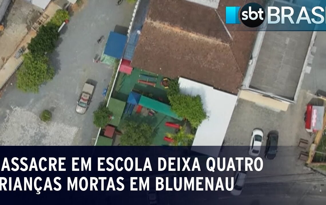 Massacre em escola deixa quatro crianças mortas em Blumenau | SBT Brasil (05/04/23)