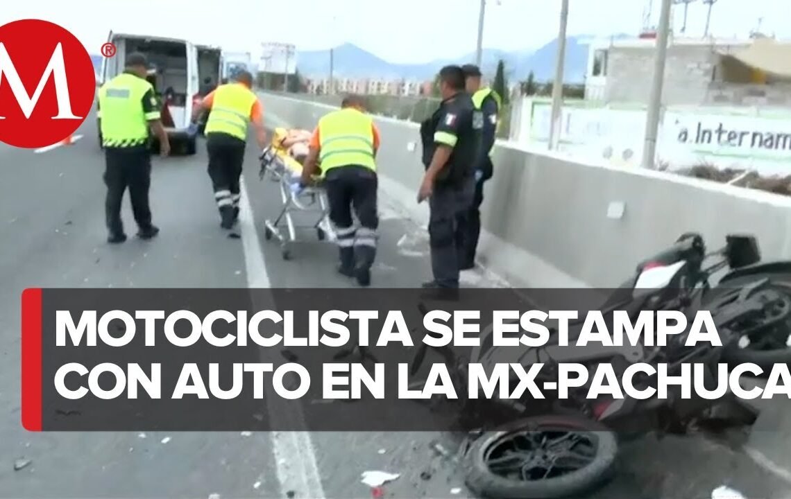 Reportan dos personas lesionadas tras choque en la autopista México-Pachuca