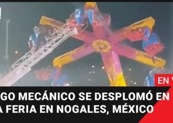 🔴 Juego mecánico se desplomó en una feria en Nogales, México
