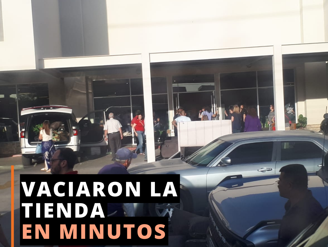 Vaciaron la tienda en par de horas