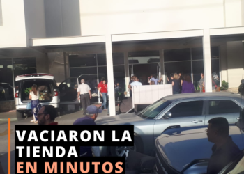 Vaciaron la tienda en par de horas