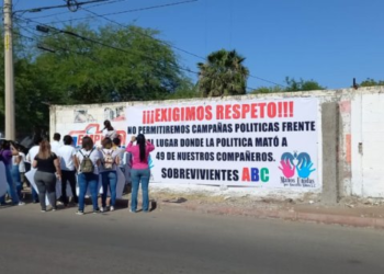 Víctimas exigen respeto tras propaganda política en mural de Guardería ABC