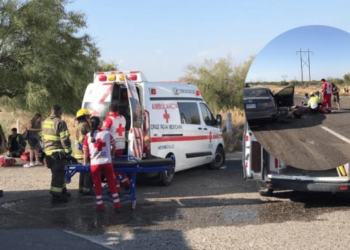 Corte de circulación sobre la carretera Hermosillo-Nogales deja 4 heridos