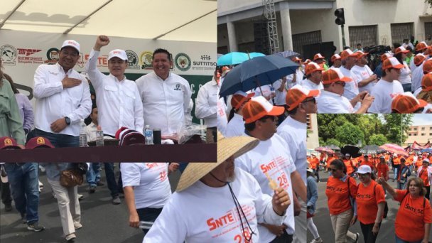 Se suman 20,000 sindicalizados al desfile del Día del Trabajo en Hermosillo Se suman 20,000 sindicalizados al desfile del Día del Trabajo en Hermosillo
